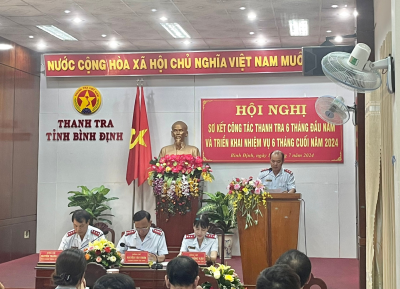 Hội nghị sơ kết 6 tháng đầu năm 2024 ngành Thanh tra tỉnh Bình Định